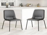 Levede Stackable Dining Chairs Kitchen Grey Set of 8 CH1093-4-DGX2