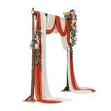 VEVOR Artificial Wedding Arch Flowers Kit Orange With 2 Pcs Flowers 3 Pcs Drapes V952-HLGMHTJ5JTCSI16LQV0