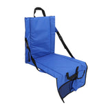 Folding Stadium Chair Adjustable Angle 600D Oxford Cloth Portable Bleacher Cushions with Pocket for V1294-YM0716-3111220203012