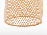 Natural Woven Bamboo Cone Pendant Lamp Hanging Light Bell Shade Boho Tropical V563-75185