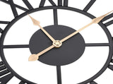 Metal Wall Clock Decor Battery Operated Silent Round Retro Style Iron Large Wall Clock for Living V1294-YM0901-3115250003011