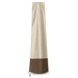 Patio Umbrella Cover Beige Brown, 600D Oxford Outdoor Umbrella Protective Cover, Water-Resistant V1107-126-18453-BLK