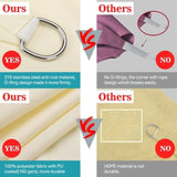 3m x 3m Waterproof UV-Protective Sun Sail for Garden Terrace Pool and Camping, 3X4M, Beige V1188-MS-325-0993