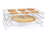 3Tier Cooling Rack Collapsible Folding Legs for Cookies Cakes Kitchen Baking Grilling Tool V1294-YM0901-3113200107211