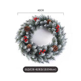 Christmas wreath, artificial wreath, red berries, pine cones, 30CM wreath, Christmas decoration, V1102-128-84756-RED-40CM