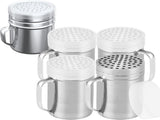 14 oz Metal Parmesan Cheese Shakers 1-pc 10 oz Stainless Steel Salt Pepper V1259-DP01-F-527