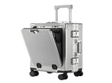 Carry on Suitcase Lightweight Travel Cabin Suitcase Suit Cases Zipperless Luggage 20 Inch with V1107-128-91631-BEG-20IN