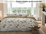 Bedding House Elizabeth White Cotton Sateen Quilt Cover Set Queen V442-HIN-QUILTCS-ELIZABETH-WHITE-QS