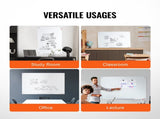 Magnetic Glass Whiteboard, Dry Erase Board 48"x32", Wall-Mounted Large White Glassboard Frameless, V952-CXGCBLBGHBL4O9WH5V0