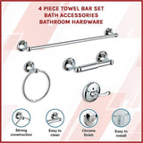 4 Piece Towel Bar Set Bath Accessories Bathroom Hardware V63-824731