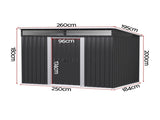 Giantz Garden Shed Outdoor Storage 2.60x1.95M Tool Sheds Workshop House Shelter SHED-FLAT-6X9-ABC