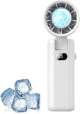 Portable Handheld Turbo Fan with Cooling Tech, Digital Display, 100-Speed Control, Rechargeable V1107-PORTABLE FAN