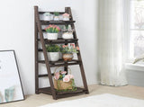Retro 4 Tier Wooden Ladder Bookcase Folding Book Shelf Plant Stand Storage Rack V767-JJ-ZZ131