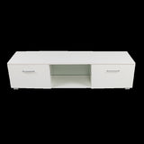 TV Cabinet Entertainment Unit Stand High Gloss Storage Shelf 140cm White V63-837811