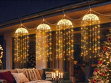 Jingle Jollys Christmas Lights Solar Jellyfish 4Pcs Garden Decorative Warm White XMAS-JLF-224LED-4PC-WM