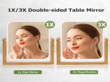 Desk with standard 1x/3x magnification - double-sided - 360-degree swivel - portable vanity V1259-DP01-BO-194