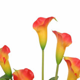 Artificial Flowering White & Orange Peace Lily / Calla Lily Plant 50cm V637-DP1128563