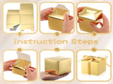 Glenmal 200 Pcs Small Gift Boxes 3 x 3 x 3 Inches Bulk Wedding Favor Candy Boxes with Ribbons Kraft V1258-DP02-C-1133