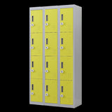 12-Door Locker for Office Gym Shed School Home Storage - 3-Digit Combination Lock V63-838951