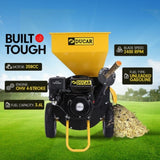 Ducar 7HP Wood Chipper Shredder Mulcher Grinder Petrol Yellow Black WCP-Z05-YLBK