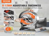 Manual Vegetable Fruit Slicer, 0-0.5"/0-12mm Thickness Adjustable Commercial Slicer Machine, V952-SDSCQPJWS1BXUN5H0V0