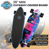 Kryptonics 26-inch Skateboard Mini Cutaway Cruiser Board - 89 IS Fine BS-169637