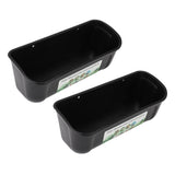 2PCS Hanging Poultry Feeder Plastic Livestock Feeding Trough for Chicken Geese Sheep Deer Dog Black V1294-YM0901-3111250052411