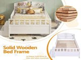 Artiss Single Bed Frame with 2 Storage Drawers, Montessori Bed with Headboard, 2 USB Ports & Led WBED-F-HOMIX-S-WH-AB