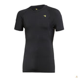 Mens DIADORA Compression Short Sleeve T Shirt Top Gym Thermal - Black - XXL V563-GDMS1383-BLK-XXL