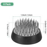 8-Pack Flower Frog 1.3 Inch Round Steel Flower Pins Flower Frog Holder Flower Arranger Rubber Base V1370-AZ4-07557