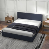 Milano Luxury Gas Lift Bed with Headboard - Charcoal No.35 - Single ABM-10001615