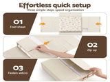 Artiss Bed Sheet Organisers Box 8Pcs Storage King Size Bedding Foldable Beige BSO-DIY-PAP02-BGX8