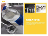 Silver Stainless Steel Ice Bucket Double Handle for Bar Ktv Party Decor V1370-AZ4-17114
