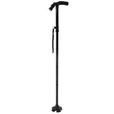 Aluminum Alloy Telescopic Crutches Walking Sticks Outdoor Elderly Cane With Torch V1294-YM0714-3114210162211