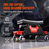 VEVOR Mechanic Stool Creeper Seat 300lb Rolling Shop Stool with Tool Trays V952-DSNHXCD300BYRE1RIV0