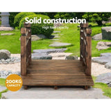 Gardeon Garden Decor Outdoor Ornament Wooden Bridge 150cm GD-BRIDGE-SH2265