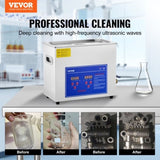 Brand New 6 Liter Stainless Steel Digital Ultrasonic Cleaner w/ Bracket & Drainage System V952-JPS-30ACSBQXJ0001V3
