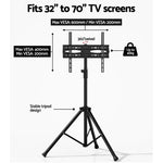 Artiss TV Stand Mount Bracket for 32"-70" LED LCD Tripod Floor Shelf Universal TV-MOUN-S2874-BK