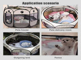 Cat Portable Dog Fence, Outdoor Run for Cats, Playpen for Adult Kittens, Waterproof Dog V1189-LC-RY-00601
