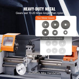 Metal Lathe Machine, 200 mm x 350 mm, Precision Benchtop Power Metal Lathe, 50-2500 RPM Continuously V952-TSJSCCYSDJ200ZM3GV3