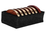 Wooden Tea Cup Mat Insulation Desktop Cup Pad Set with Base Tray Tea Ceremony AccessoriesRosewood V1294-YM0718-3118210009612