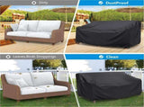Waterproof Garden Bench Cover for 2 Seater Bench Black, 215 x 89 x 89 cm V1237-ZY-818-121