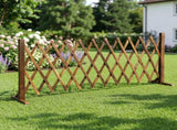 Gardeon Garden Fences Expandable Wooden Trellis Fence Plant Frame 200cm Brown GF-WD-200X70-CC