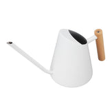 Watering Can with Long Spout Rustproof Stainless Steel Watering Pot with Wooden Handle for Garden V1294-YM0703-3111230098011