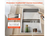 Shower Niche, 33.0 x 63.5 x 10.2 cm Recessed Wall Niche Double-layer, with Hollowed-out Divider, V952-BXGLYBKYS2C198038001V0