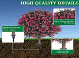 2 Pack Artificial Rose Boxwood Topiary Balls for Outdoor with Ground ,UV Resistance Faux Greenery V1366-AZ2-W-14417