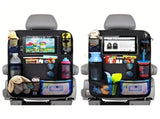 pcs Car Back Seat Storage Bag, Kick Protection Protector with Touch Screen Holder for Tablet, for V1189-LC-QP-00204
