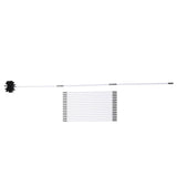 24ft Chimney Brush Set 45&deg Bendable Chimney Cleaning Brush with 18 Flexible Rods Wooden Handle Brush V1294-YM0901-3118250126711