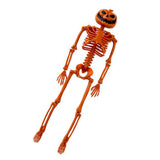 Human Skeleton 35.4in Plastic Realistic Creepy Pumpkin Skeleton for Decoration Prop V1294-YM0901-3115240092011