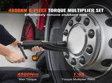 Torque Heavy Duty Torque Multiplier Wrench Set, 1 Inch Drive Lug Nut Wrench Torque V952-NJZBTTBSSYS18A2CLV0